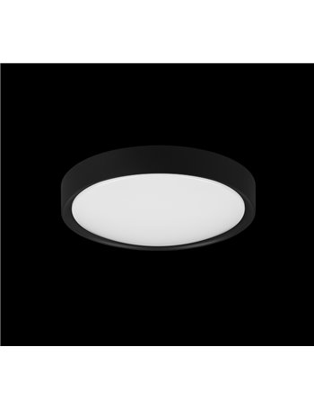 Clarimo h2o plafoniera led bordo cromo ip44 d.33cm Moderno LED
