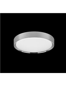 Clarimo h2o plafoniera led bordo cromo ip44 d.33cm Moderno LED 2