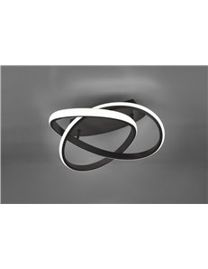 Course plafoniera led spirale antracite con regolazione intensita' con interruttore d.45cm Moderno LED