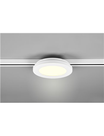 Duoline camillus plafoniera led bordo bianco d.17cm Moderno LED