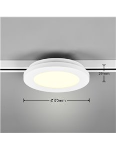 Duoline camillus plafoniera led bordo bianco d.17cm Moderno LED 2
