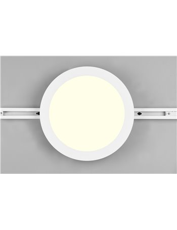 Duoline camillus plafoniera led bordo bianco d.26cm Moderno LED
