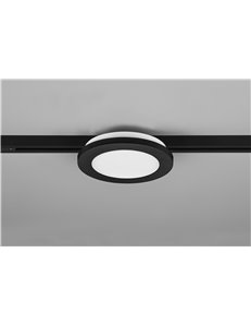 Duoline camillus plafoniera led bordo nero d.17cm Moderno LED