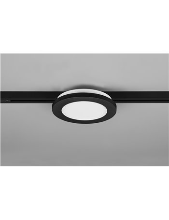 Duoline camillus plafoniera led bordo nero d.17cm Moderno LED