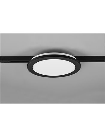 Duoline camillus plafoniera led bordo nero d.26cm Moderno LED