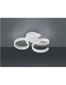 Francis plafoniera led vortici bianca con regolazione intensita' con interruttore d.57cm Moderno LED 2