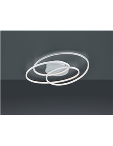 Gale plafoniera led bianca cerchi concentrici con regolazione intensita' con interruttore d.60cm Moderno LED