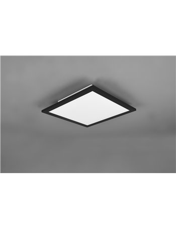 Gamma plafoniera led quadrata bordo nero con telecomando multifunzione 45x45 Moderno LED