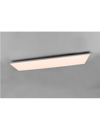 Gamma plafoniera led rettangolare bordo alluminio con telecomando multifunzione 120x30 Moderno LED