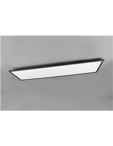 Gamma plafoniera led rettangolare bordo nero con telecomando multifunzione 120x30 Moderno LED