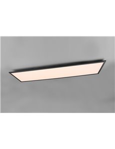 Gamma plafoniera led rettangolare bordo nero con telecomando multifunzione 120x30 Moderno LED 2