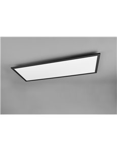 Gamma plafoniera led rettangolare bordo nero con telecomando multifunzione 80x30 Moderno LED