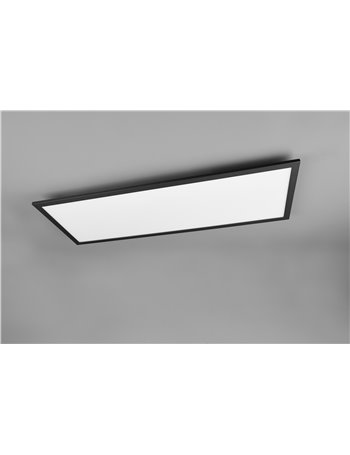 Gamma plafoniera led rettangolare bordo nero con telecomando multifunzione 80x30 Moderno LED