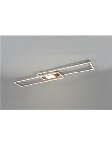 Ganado plafoniera led rettangolare acciaio retro-illuminata rgb con telecomando multifunzione l. 110cm Moderno LED