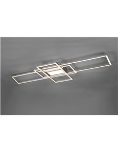 Irvine plafoniera led 3 rettangoli acciaio satinato con luce centrale con telecomando multifunzione regolazione intensita' e tem 2