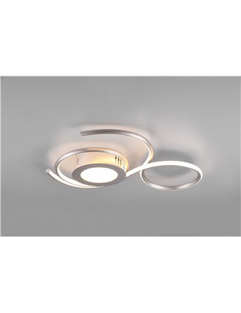 Jive plafoniera led acciaio satinato con telecomando multifunzione l.50cm Moderno LED
