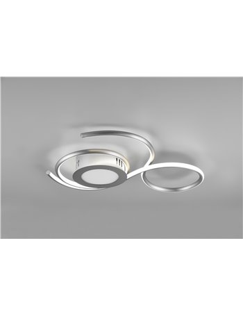 Jive plafoniera led acciaio satinato con telecomando multifunzione l.50cm Moderno LED