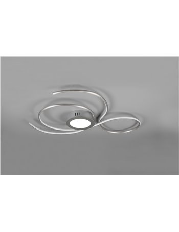 Jive plafoniera led acciaio satinato con telecomando multifunzione l.80cm Moderno LED