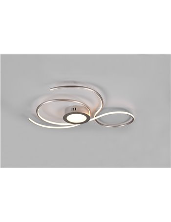 Jive plafoniera led acciaio satinato con telecomando multifunzione l.80cm Moderno LED Jive plafoniera led acciaio satinato con telecomando multifunzione l.80cm Moderno LED