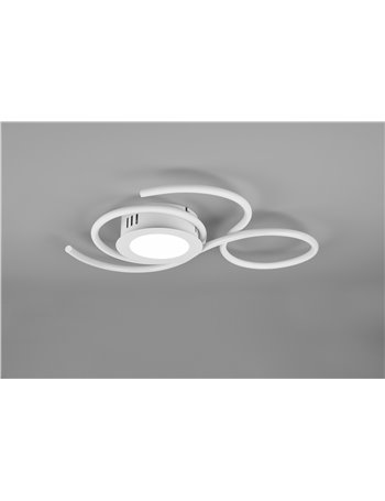 Jive plafoniera led bianca con telecomando multifunzione l.50cm Moderno LED Jive plafoniera led bianca con telecomando multifunzione l.50cm Moderno LED