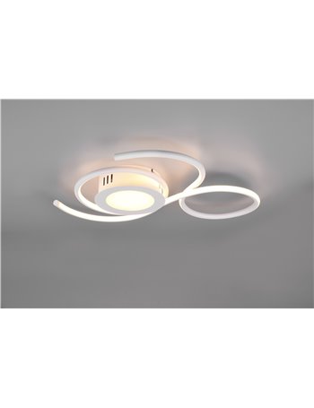 Jive plafoniera led bianca con telecomando multifunzione l.50cm Moderno LED Jive plafoniera led bianca con telecomando multifunzione l.50cm Moderno LED
