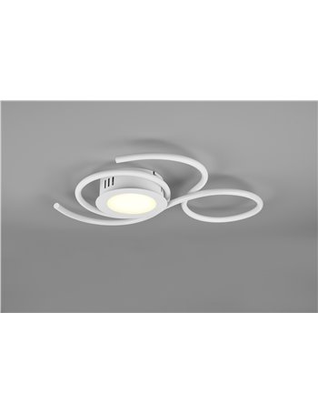 Jive plafoniera led bianca con telecomando multifunzione l.50cm Moderno LED Jive plafoniera led bianca con telecomando multifunzione l.50cm Moderno LED