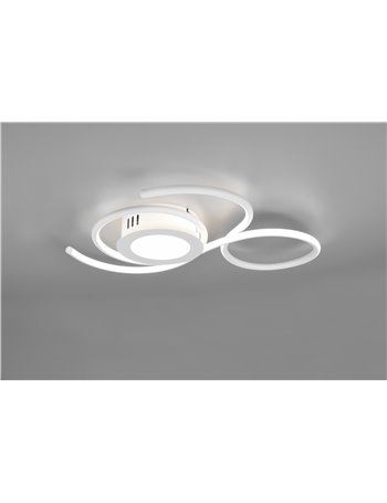 Jive plafoniera led bianca con telecomando multifunzione l.50cm Moderno LED Jive plafoniera led bianca con telecomando multifunzione l.50cm Moderno LED