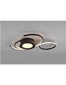 Jive plafoniera led nera con telecomando multifunzione l.50cm Moderno LED 2
