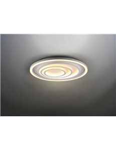 Kagawa plafoniera led bianca tonda cerchi con telecomando multifunzione d.50cm   Moderno LED