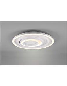 Kagawa plafoniera led bianca tonda cerchi con telecomando multifunzione d.50cm   Moderno LED 2