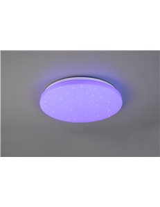 Kira plafoniera led diffusore bianco effetto stelle rgb e telecomando multifunzione d.40cm Moderno LED 2