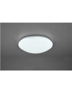 Lukida plafoniera led tonda diffusore metacrilato effetto cielo stellato con telecomando con funzioni di variazione luce calda e 2