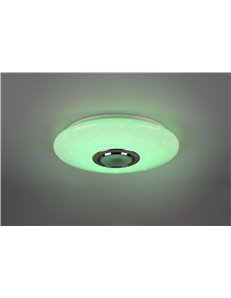 Musica plafoniera led diffusore bianco con cassa bluetooth rgb e telecomando multifunzione d.41cm Moderno LED 2