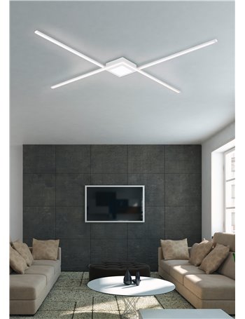 Oxford plafoniera-applique ad  x  bianca l. 102cm Moderno LED
