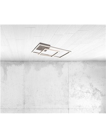 Padella plafoniera led alluminio con snodo ed intensita' regolabile con interruttore l. 63cm Moderno LED