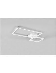 Padella plafoniera led bianca con snodo ed intensita' regolabile con interruttore l. 63cm Moderno LED