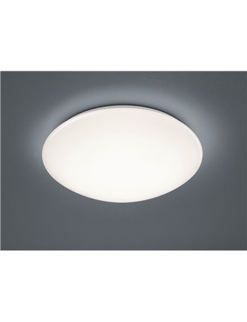 Paolo h2o plafoniera led diffusore satinato ip44 d.37cm  Moderno LED