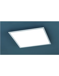 Phoenix plafoniera led quadrata dimmerabile acciaio diff. Bianco 62x62 Moderno LED