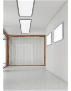 Phoenix plafoniera led rettangolare dimmerabile acciaio diff. Bianco 120x30 Moderno LED 2
