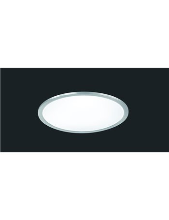 Phoenix plafoniera led tonda dimmerabile acciaio diff. Bianco d. 45 Moderno LED