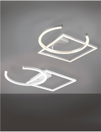 Pivot plafoniera led alluminio con snodo ed intensita' regolabile con interruttore l. 54cm Moderno LED