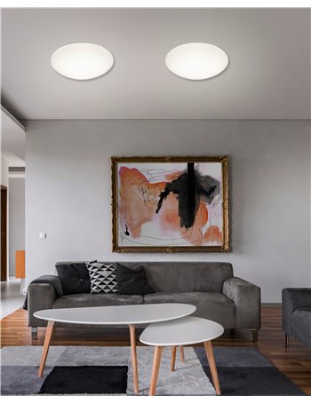 Pollux plafoniera led con sensore di movimento diffusore metacrilato bianco ip44 d. 27cm Moderno LED