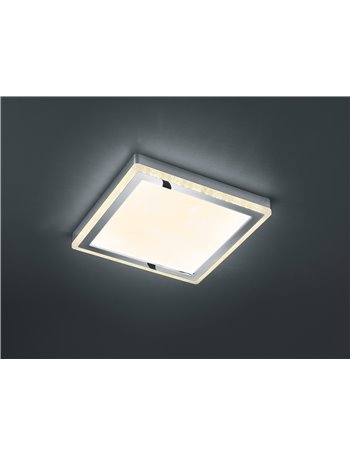 Slide plafoniera led quadrata con doppia accensione separata con telecomando multifunzione l. 40x40cm Moderno LED