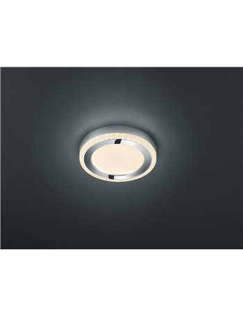 Slide plafoniera led rotonda con doppia accensione separata con telecomando multifunzione d. 25cm Moderno LED