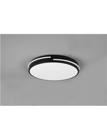 Takoma plafoniera led bordo nero con telecomando multifunzione d.40cm Moderno LED