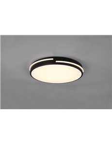 Takoma plafoniera led bordo nero con telecomando multifunzione d.40cm Moderno LED 2