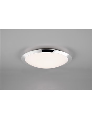 Umberto h2o plafoniera led bordo cromo ip44 d. 42cm Moderno LED