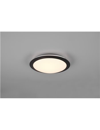 Umberto h2o plafoniera led bordo nero ip44 d. 29cm Moderno LED