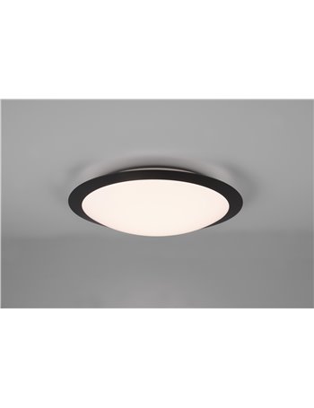 Umberto h2o plafoniera led bordo nero ip44 d. 42cm Moderno LED