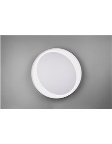 Zeta plafoniera led diffusore bianco con bordo grigio e bianco e telecomando multifunzione d.48,5 Moderno LED 2